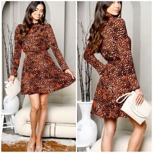 TCEC Sophisticated Chic Long Sleeves Short Dress